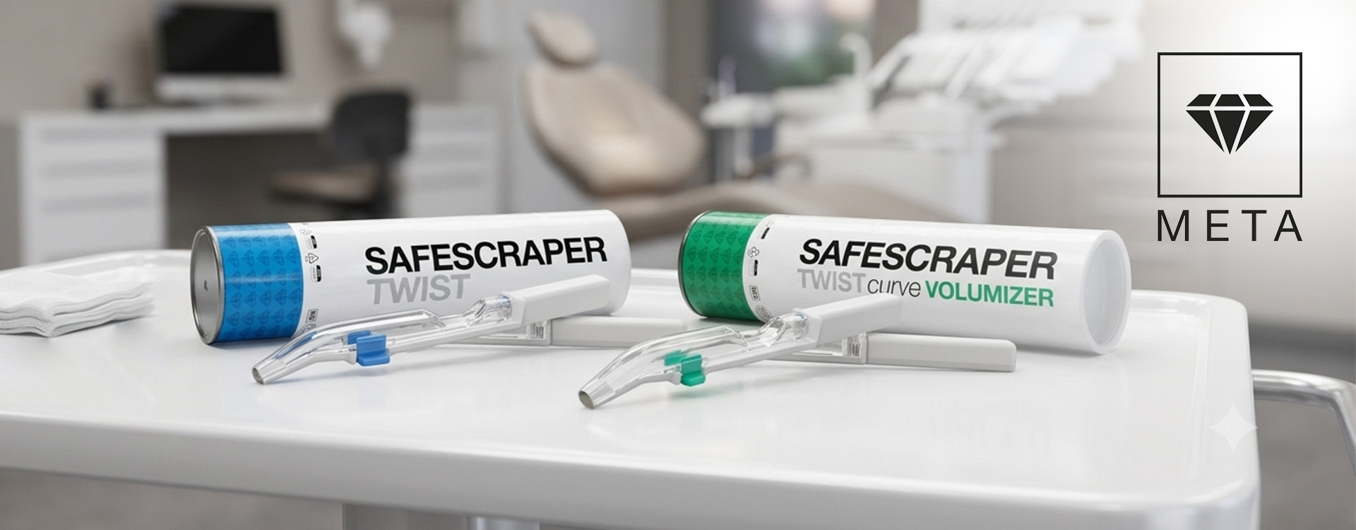 Два рішення для ефективного забору аутогенної кістки: SafeScraper Twist та SafeScraper Twist Curve Volumizer